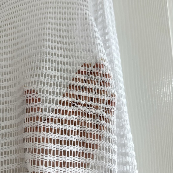 Haute Hippie Womens White Long Sleeve Sheer Like Button Up Dress Cover-up Size M - Picture 6 of 8